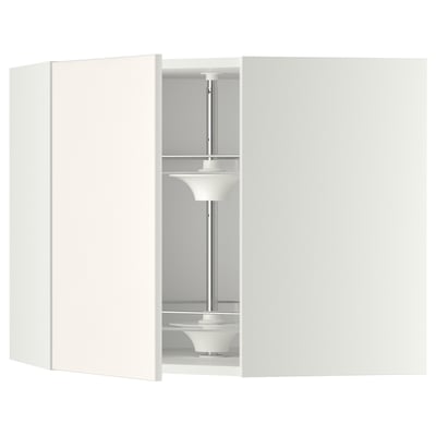 METOD Угл нвсн шкф с вращающ секц, белый/Veddinge белый, 68x60 см