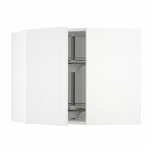 METOD Углов навесн шкаф с вращающ секцией, белый/Stensund белый, 68x60 см