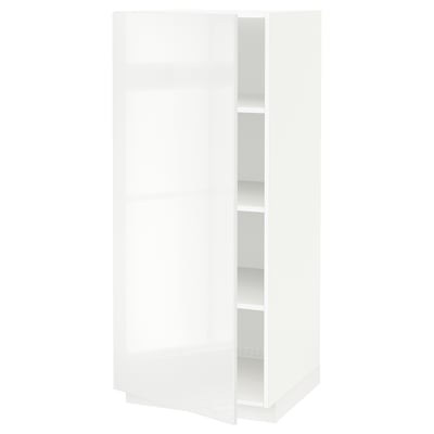 METOD Высокий шкаф с полками, белый/Ringhult белый, 60x60x140 см