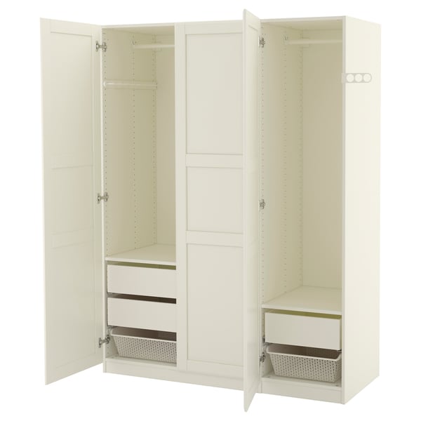 PAX Гардероб, белый/Tyssedal белый, 150x60x201 см