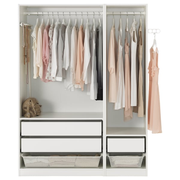 PAX Гардероб, белый/Tyssedal белый, 150x60x201 см
