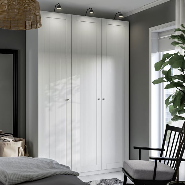 PAX / GULLABERG Гардероб, комбинация, белый/белый, 150x60x236 см