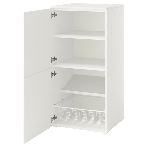 PLATSA Комбинация для хранения с дверцами, белый/Fonnes белый, 60x57x123 см