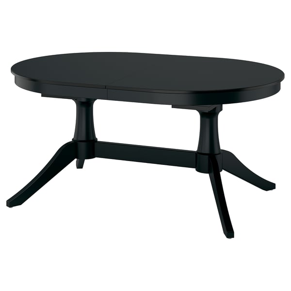 ROSENTORP Раздвижной стол, чёрный, 160/215x110 см