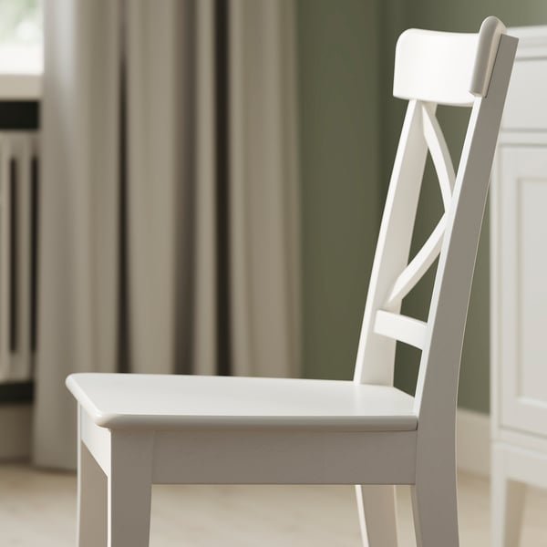 ROSENTORP / ROSENTORP Стол и 4 стула, белый/белый, 155/215x87 см