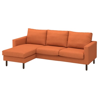 SALTSJÖBADEN 3-местный диван с козеткой, Tonerud красно-коричневый
