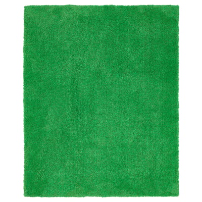 SKOGSDUVA Ковер, длинный ворс, зеленый, 133x160 см
