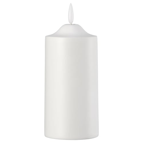 SMÅLOM LED свеча, с батарейным питанием белый, 14 см