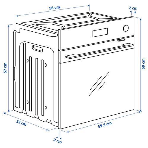 SPJUTBO SPJUTBO Духовка с конвекцией, с функцией пара фритюр с обдувом/чёрный IKEA 700