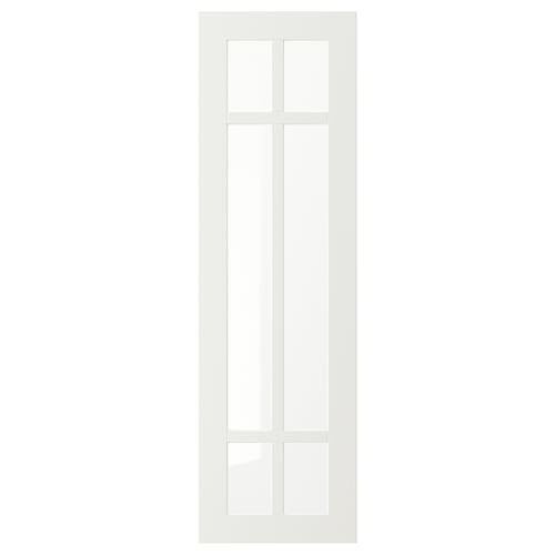 STENSUND Стеклянная дверь, белый, 30x100 см