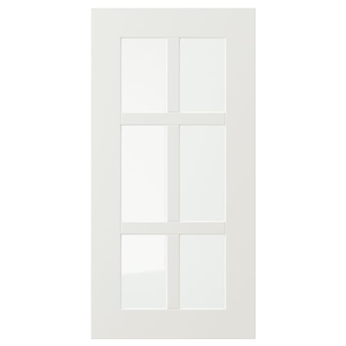 STENSUND Стеклянная дверь, белый, 30x60 см