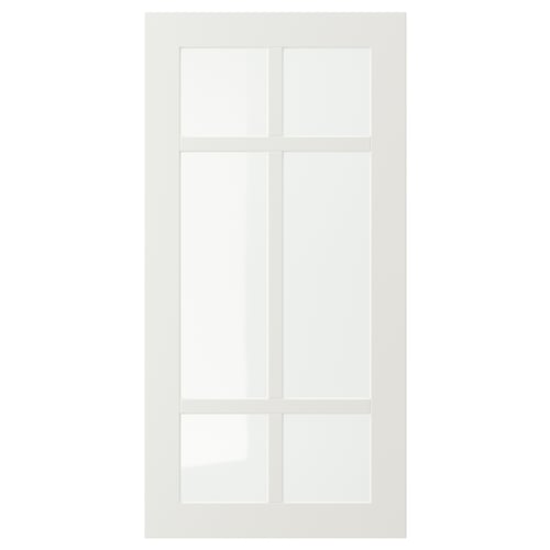 STENSUND Стеклянная дверь, белый, 40x80 см