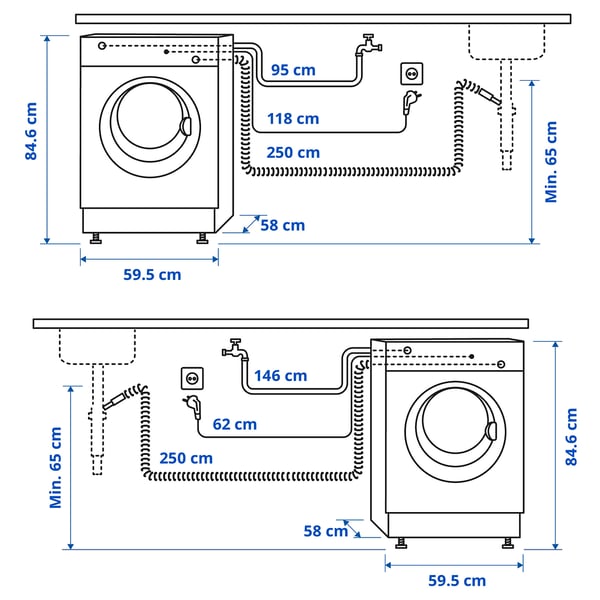 UDDARP Стиральная/сушильная машина, IKEA 500, 8/5 кг