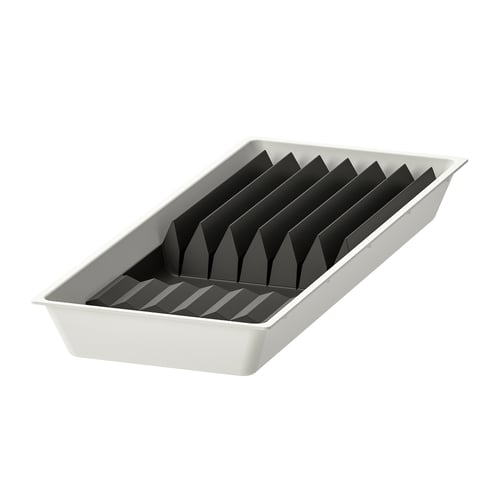 UPPDATERA Лоток с подставкой для ножей, белый/антрацит, 20x50 см