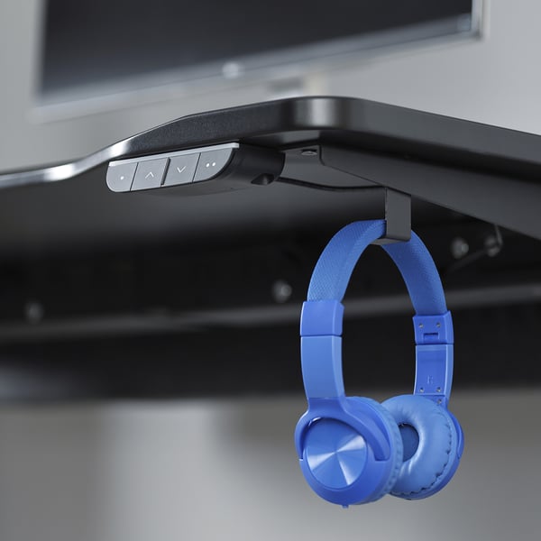 UTMANING УТМАНИНГ Геймерский стол-трансформер, электрический/чёрный, 120x80 см