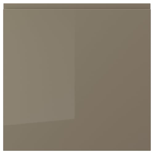 VOXTORP Дверь, глянцевый темный серо-коричневый, 60x60 см