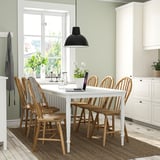 DANDERYD / SKOGSTA طاولة و 6 كراسي, أبيض/سنط, 180 سم