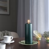 FENOMEN شمع قالب غير معطر, أخضر رمادي غامق, 19 سم