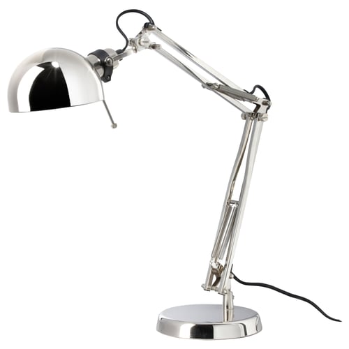 FORSÅ مصباح مكتب, طلاء - نيكل