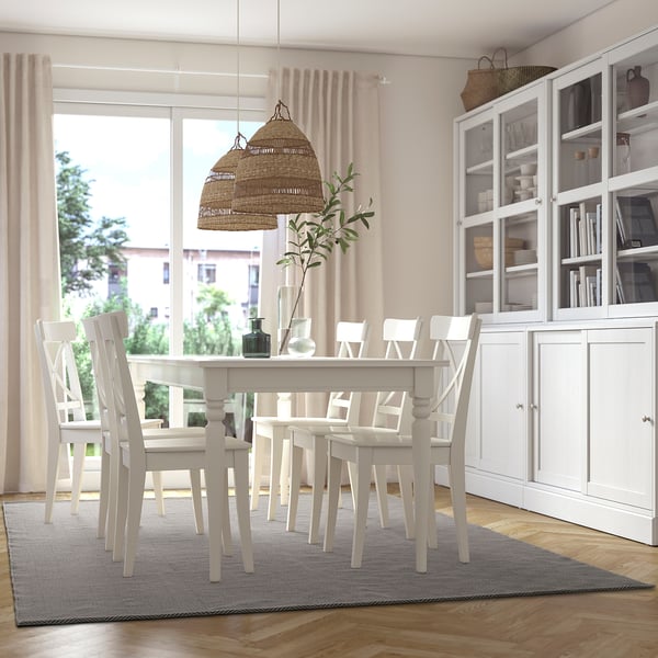 GÅNGVÄG سجادة، غزل مسطح, رمادي, 200x300 سم