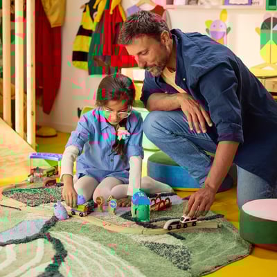 GREJSIMOJS لعبة قماش، طقم من 3., قطة أرنب/دب عدة ألوان