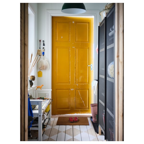 HEMNES مقعد مع تخزين للأحذية, أبيض, ‎85x32x65 سم‏