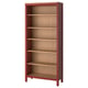 HEMNES مكتبة, أحمر/بني فاتح, ‎90x197 سم‏