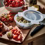 IKEA 365+ حافظة طعام, دائري/بلاستيك, 450 مل