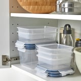 IKEA 365+ حافظة طعام بغطاء، طقم من ٦ قطع, بلاستيك