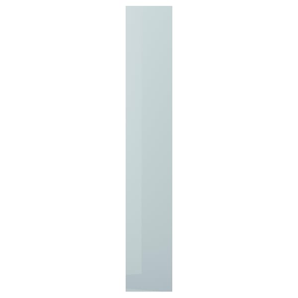 KALLARP لوح غطاء, لامع رمادي فاتح-أزرق, 39x240 سم