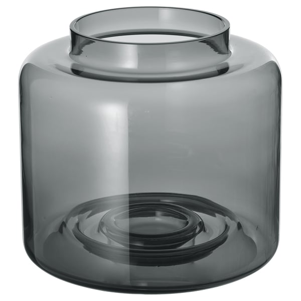 KONSTFULL زهرية, رمادي, 16 سم