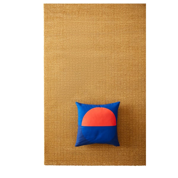 LANGSTED سجادة، وبر قصير, أصفر, 60x90 سم