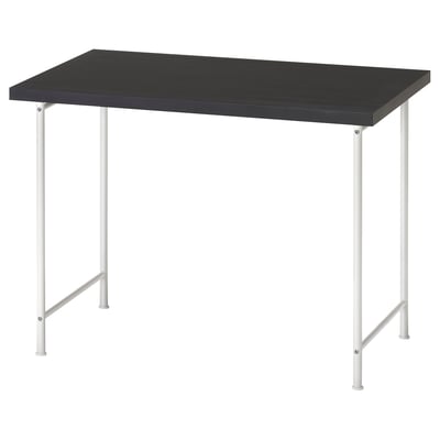 LINNMON / SPÄND مكتب, أسود-بني/أبيض, ‎100x60 سم‏