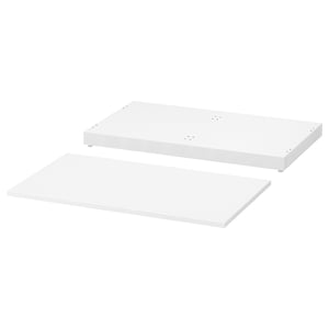 NORDLI سطح وركيزة سفلية, أبيض, 80x47 سم