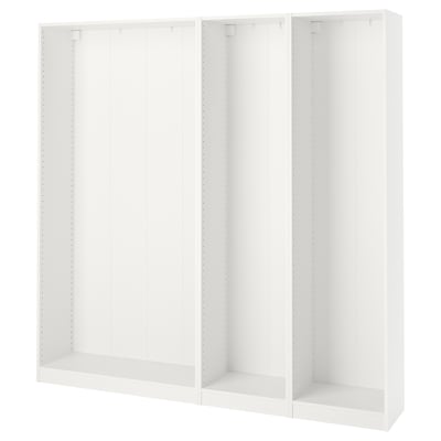 PAX 3 هياكل دولاب ملابس, أبيض, 200x35x201 سم