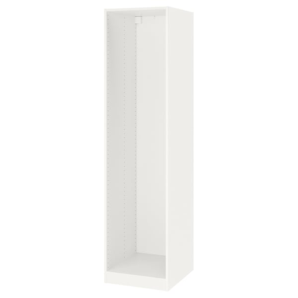PAX هيكل دولاب ملابس, أبيض, ‎50x58x201 سم‏
