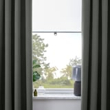 ROSENMANDEL زوج ستائر عاتمة, أخضر غامق/مع شريط ستارة, ‎135x300 سم‏