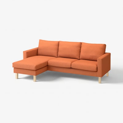 SALTSJÖBADEN كنبة بثلاث مقاعد مع أريكة طويلة, Tonerud أحمر-بني