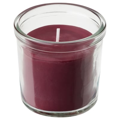 STÖRTSKÖN شمعة معطرة في كأس, توت/أحمر, 20 س