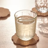 SVARTVIDE قاعدة كأس, عازل حرارة من الفلّين/نقش, 10 سم