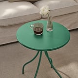 TÅNEBRO طاولة جانبية, داخلي/خارجي/أخضر غامق, 46 سم