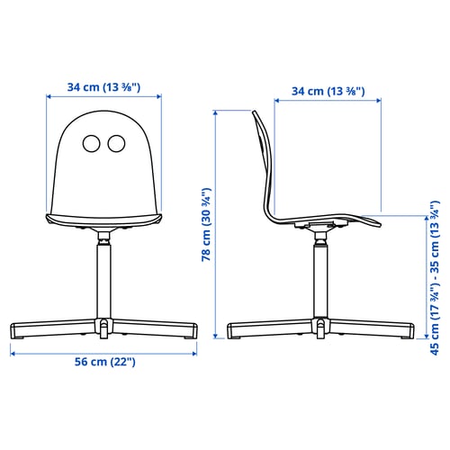 VALFRED / SIBBEN كرسي مكتب أطفال, أبيض