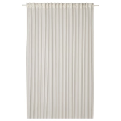 ÄNGSFRYLE Sheer curtain, 1 piece, white/with heading tape, 300x300 cm