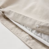 ÄNGSLILJA Duvet cover and 2 pillowcases, light grey-beige, 240x220/50x80 cm