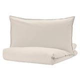 ÄNGSLILJA Duvet cover and 2 pillowcases, light grey-beige, 240x220/50x80 cm