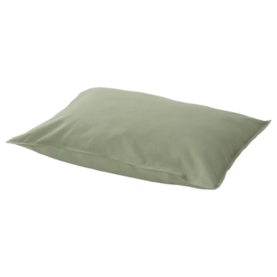 ÄNGSLILJA Pillowcase, grey-green, 50x80 cm
