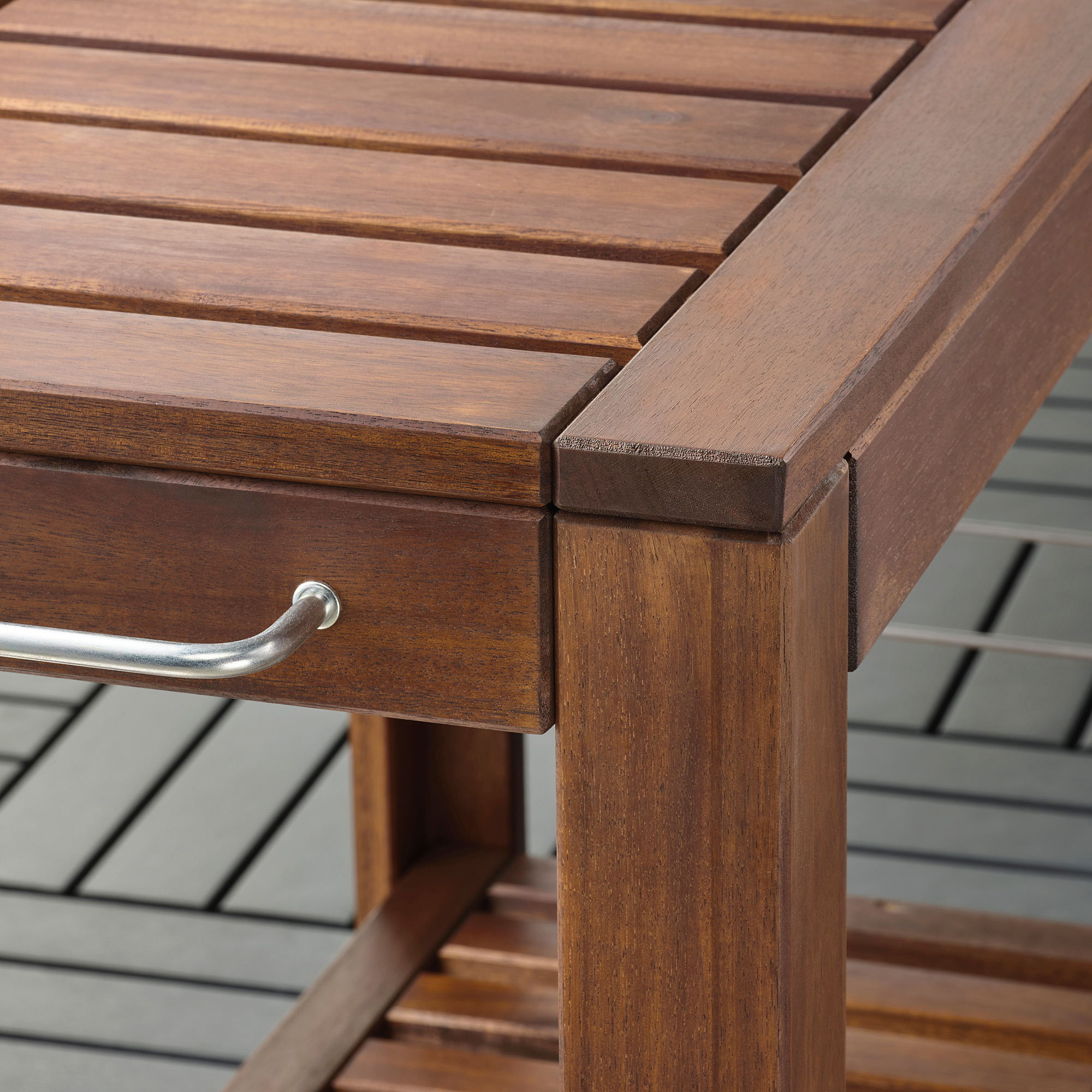 ÄPPLARÖ Trolley, outdoor, brown stained, 85x44 cm IKEA