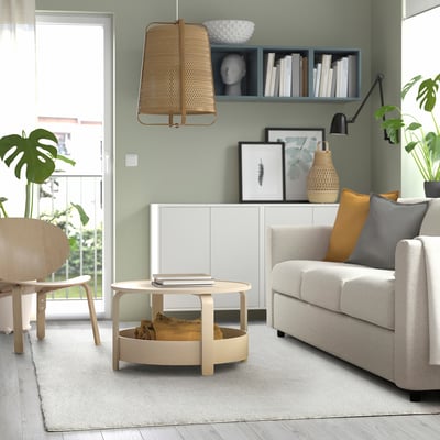 ÄRENDE Rug, high pile, off-white, 160x230 cm