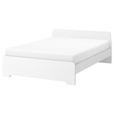 ASKVOLL Bed frame, white/Lindbåden, 180x200 cm