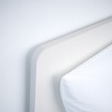ASKVOLL Bed frame, white/Lindbåden, 180x200 cm
